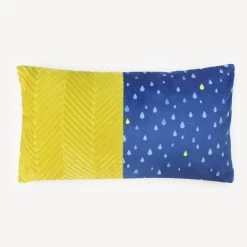 Plüschstoff Tropfen "Dreamy Drops" Dunkelblau – 1,5 Mm SuperSoft SHORTY -Kullaloo kissenbezug naehen 30x50 mit zickzackmuster 1