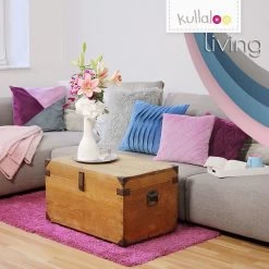 Plüschstoff Rauchblau – 1,5 Mm SuperSoft SHORTY -Kullaloo kullaloo living kissen naehen pflaume blau 1 1