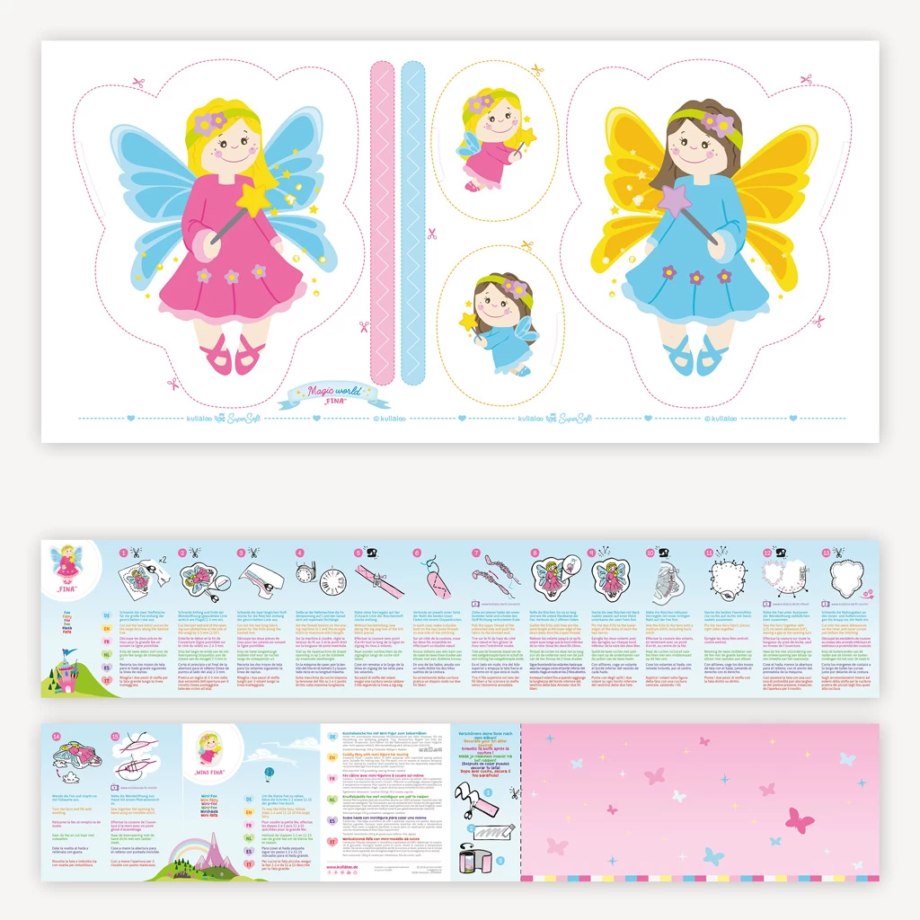 Nähsets Für Kinder: Fee "FINA" – KINDERLEICHT Serie "Magic World" 2 Nähsets Für Kinder: Fee "FINA" – KINDERLEICHT Serie "Magic World" – Bild 2