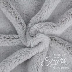 Kunstfell Grau / Platinum – 12 Mm Fluffy Rabbit ✶ FANTASTIC Furs