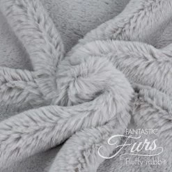 Kunstfell Grau / Platinum – 12 Mm Fluffy Rabbit ✶ FANTASTIC Furs -Kullaloo kunstfell grau platinum meterware fantastic furs fluffy rabbit 4