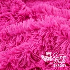 Zotteliger Langhaarplüsch Pink / Fuchsia – 20 Mm SuperSoft SHAGGY -Kullaloo langhaar zottelpluesch pink supersoft shaggy 3