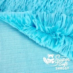 Zotteliger Langhaarplüsch Türkis – 30 Mm SuperSoft SHAGGY -Kullaloo langhaar zottelpluesch tuerkis supersoft shaggy 2