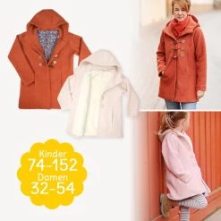Mantel Schnittmuster "MISTY" Für Damen Und Kinder