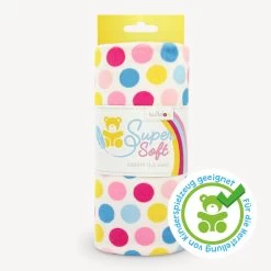 Plüschstoff Punkte "Hula Dots" Pink/blau – 1,5 Mm SuperSoft SHORTY