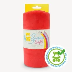 Plüschstoff Rot – 1,5 Mm SuperSoft SHORTY