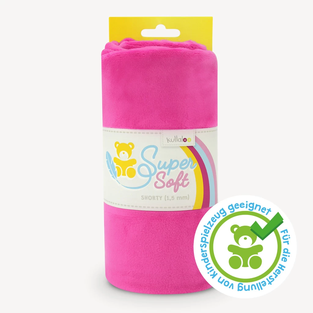 Plüschstoff Pink / Fuchsia – 1,5 Mm SuperSoft SHORTY 1 Plüschstoff Pink / Fuchsia – 1,5 Mm SuperSoft SHORTY
