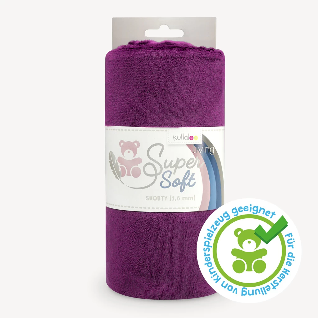 Plüschstoff Pflaume – 1,5 Mm SuperSoft SHORTY 1 Plüschstoff Pflaume – 1,5 Mm SuperSoft SHORTY