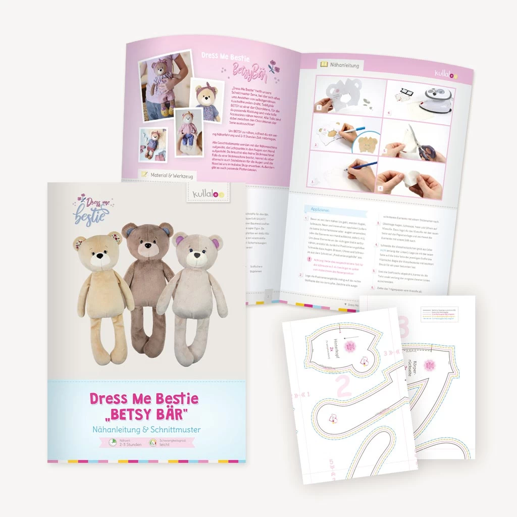 Nähanleitung BÄR BETSY ✚ Stickdateien (ohne Kleidung) ♥ Dress Me Bestie Serie 2 Nähanleitung BÄR BETSY ✚ Stickdateien (ohne Kleidung) ♥ Dress Me Bestie Serie – Bild 2