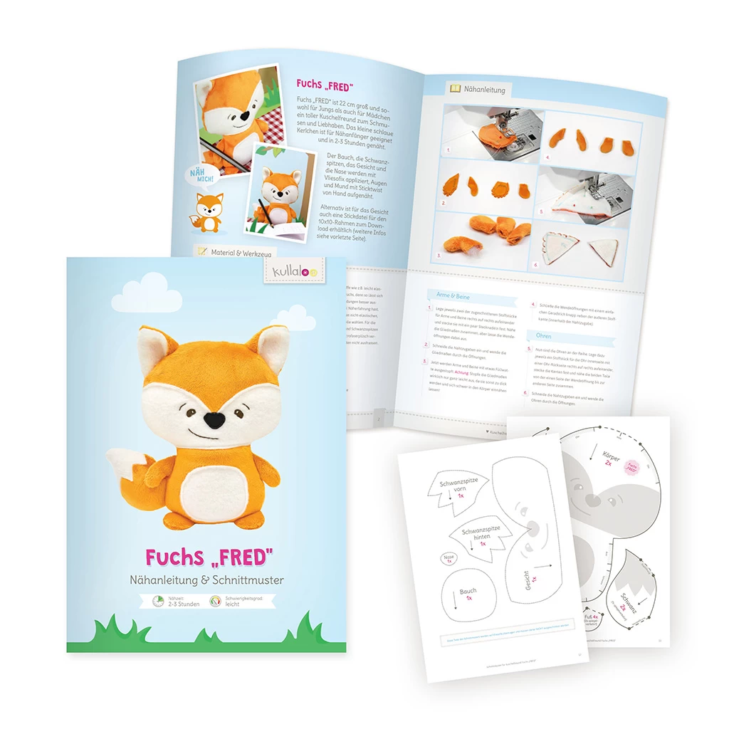 Fuchs Nähanleitung Inkl. Stickdatei Für Das Gesicht 5 Fuchs Nähanleitung Inkl. Stickdatei Für Das Gesicht – Bild 5