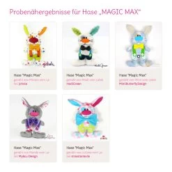 Hasen Nähen: Nähanleitung Hase "Magic Max" Mit Stickdatei Für Das Gesicht -Kullaloo naehanleitung osterhase naehen magic max probenaehergebnisse