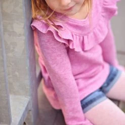 Schnittmuster Pullover / ärmelloses Top Mit Rüschen Für Kinder: Rüschenshirt "MERRY" -Kullaloo naehanleitung pullover maedchen rueschen shirt merry