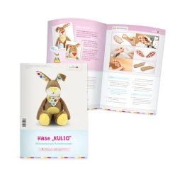Nähset Hase "KULIO" In Braun / Gelb + Schnitt -Kullaloo naehset hase huladots 5 20160520
