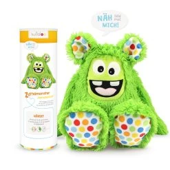 Nähset Zottelmonster "MemoMonsti" Grün + Schnitt