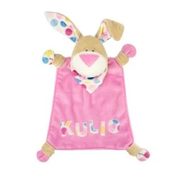 Nähset Schnuffeltuch Hase "KULIO" Beige / Rosa + Schnitt 7 Nähset Schnuffeltuch Hase "KULIO" Beige / Rosa + Schnitt -Kullaloo naehset schnuffelhase rosa huladots 3 20160520 2