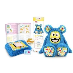 Nähset Zottelmonster "MemoMonsti" Blau -Kullaloo naehset zottelmonster blau huladots 2 20160520