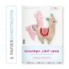 Lama Nähen Mit Papierschnittmuster "LALA" Lama Kissenfigur