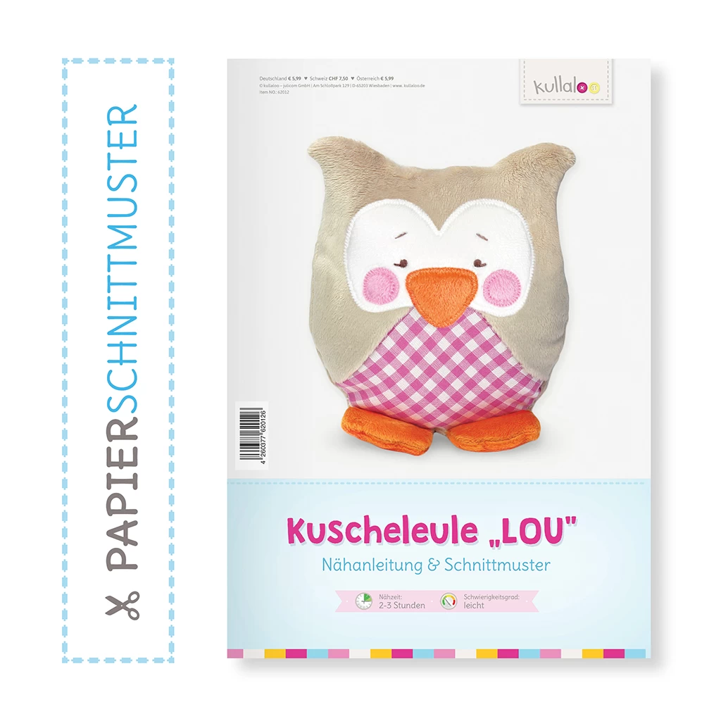Nähanleitung Eule: Papierschnittmuster "LOU" 1 Nähanleitung Eule: Papierschnittmuster "LOU"