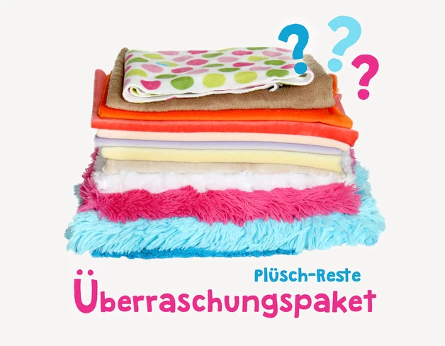 Plüsch Stoffreste - Großes Überraschungspaket, Diverse Farben 1 Plüsch Stoffreste - Großes Überraschungspaket, Diverse Farben