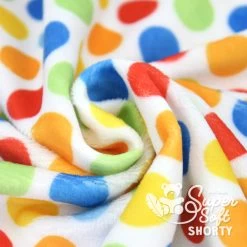 Plüschstoff Gepunktet "Hula Dots" Multi – 1,5 Mm SuperSoft SHORTY -Kullaloo pluesch gepunktet supersoft shorty huladots multi 4
