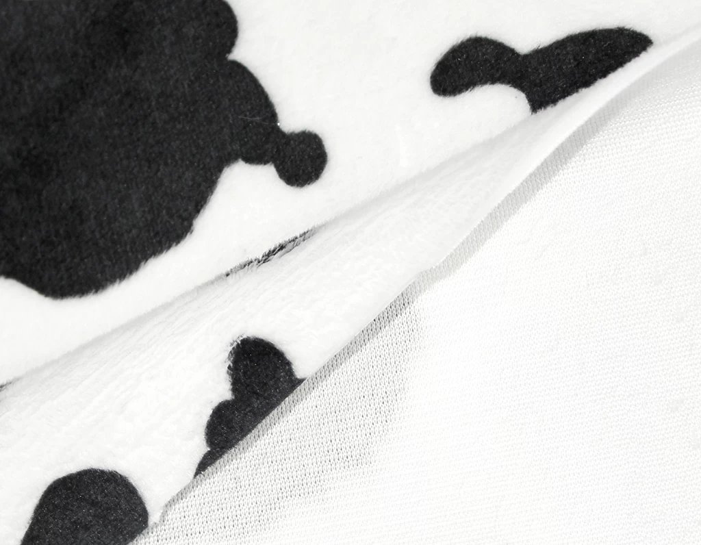 SHANNON Plüsch Kuhfell-Muster Schwarz / Weiß – 3 Mm Flor – 0,5m 2 SHANNON Plüsch Kuhfell-Muster Schwarz / Weiß – 3 Mm Flor – 0,5m – Bild 2