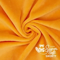 Plüschstoff Orange – 1,5 Mm SuperSoft SHORTY 10 Plüschstoff Orange – 1,5 Mm SuperSoft SHORTY -Kullaloo pluesch orange meterware supersoft shorty 1