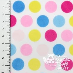 Plüschstoff Punkte "Hula Dots" Pink/blau – 1,5 Mm SuperSoft SHORTY -Kullaloo pluesch punkte supersoft shorty huladots pink blau 2