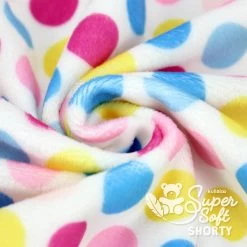 Plüschstoff Punkte "Hula Dots" Pink/blau – 1,5 Mm SuperSoft SHORTY -Kullaloo pluesch punkte supersoft shorty huladots pink blau 4