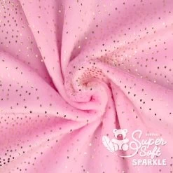 Plüsch Stoff Glitzer Rosa – 2 Mm SuperSoft SPARKLE