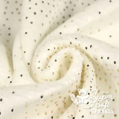 Plüsch Stoff Glitzer Wollweiß – 2 Mm SuperSoft SPARKLE -Kullaloo pluesch stoff glitzer wollweiss 3