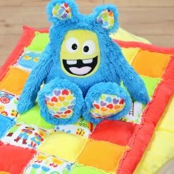 Plüschstoff Muster "Rainbow Love HEARTS" – 1,5 Mm SuperSoft SHORTY -Kullaloo pluesch stoffe bygraziela rag puff quilt 4 2