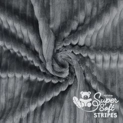 Streifen Minky Stoff Dunkelgrau (aschgrau) – 5 Mm SuperSoft STRIPES -Kullaloo plueschstoff streifen struktur supersoft stripes ashgrey 4