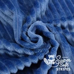 Streifen Minky Stoff Dunkelblau – 5 Mm SuperSoft STRIPES