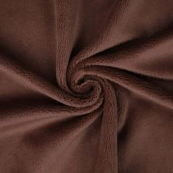 PlushMinky™ Minky Stoff Dunkelbraun ("Cappucino") – 3 Mm Flor – 0,5m