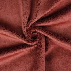 PlushMinky™ Minky Stoff Rotbraun ("Ketchup") – 3 Mm Flor – 0,5m