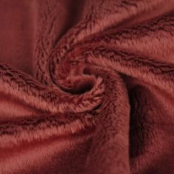 PlushMinky™ Minky Stoff Rotbraun ("Ketchup") – 3 Mm Flor – 0,5m -Kullaloo plush minky ketchup 3