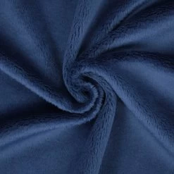 PlushMinky™ Minky Stoff Dunkelblau ("Navi") – 3 Mm Flor – 0,5m
