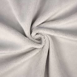 PlushMinky™ Minky Stoff Hellgrau ("Nimbus Cloud") – 3 Mm Flor – 0,5m