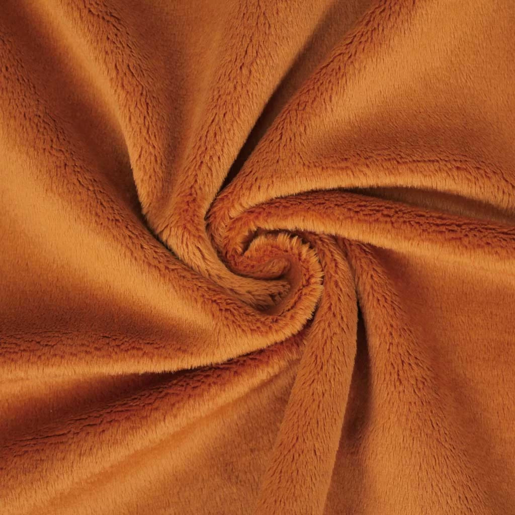 PlushMinky™ Minky Stoff Ginger / Orangerot ("Pumpkin Spice") – 3 Mm Flor – 0,5m 1 PlushMinky™ Minky Stoff Ginger / Orangerot ("Pumpkin Spice") – 3 Mm Flor – 0,5m