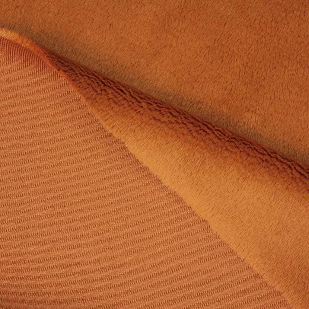 PlushMinky™ Minky Stoff Ginger / Orangerot ("Pumpkin Spice") – 3 Mm Flor – 0,5m 2 PlushMinky™ Minky Stoff Ginger / Orangerot ("Pumpkin Spice") – 3 Mm Flor – 0,5m – Bild 2