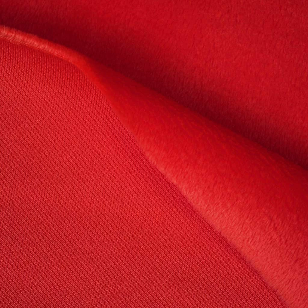 PlushMinky™ Minky Stoff Rot ("Tomato") – 3 Mm Flor – 0,5m 2 PlushMinky™ Minky Stoff Rot ("Tomato") – 3 Mm Flor – 0,5m – Bild 2