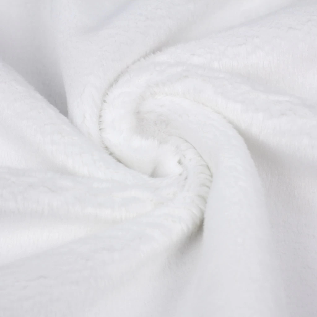 PlushMinky™ Minky Stoff Weiß – 3 Mm Flor – 0,5m 3 PlushMinky™ Minky Stoff Weiß – 3 Mm Flor – 0,5m – Bild 3