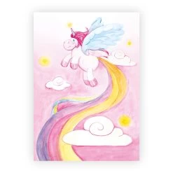 Bilder Kinderzimmer Mädchen: Zauberhafte Einhorn Poster Im A4 3er-Set -Kullaloo poster 3er set einhorn aquarell 4