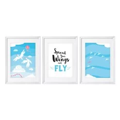 Poster Für Babyzimmer: A4 3er-Set Mit Gänse Illustration Und Spruch "Spread Your Wings And Fly" 16 Poster Für Babyzimmer: A4 3er-Set Mit Gänse Illustration Und Spruch "Spread Your Wings And Fly" -Kullaloo poster 3er set gaense illustration 11