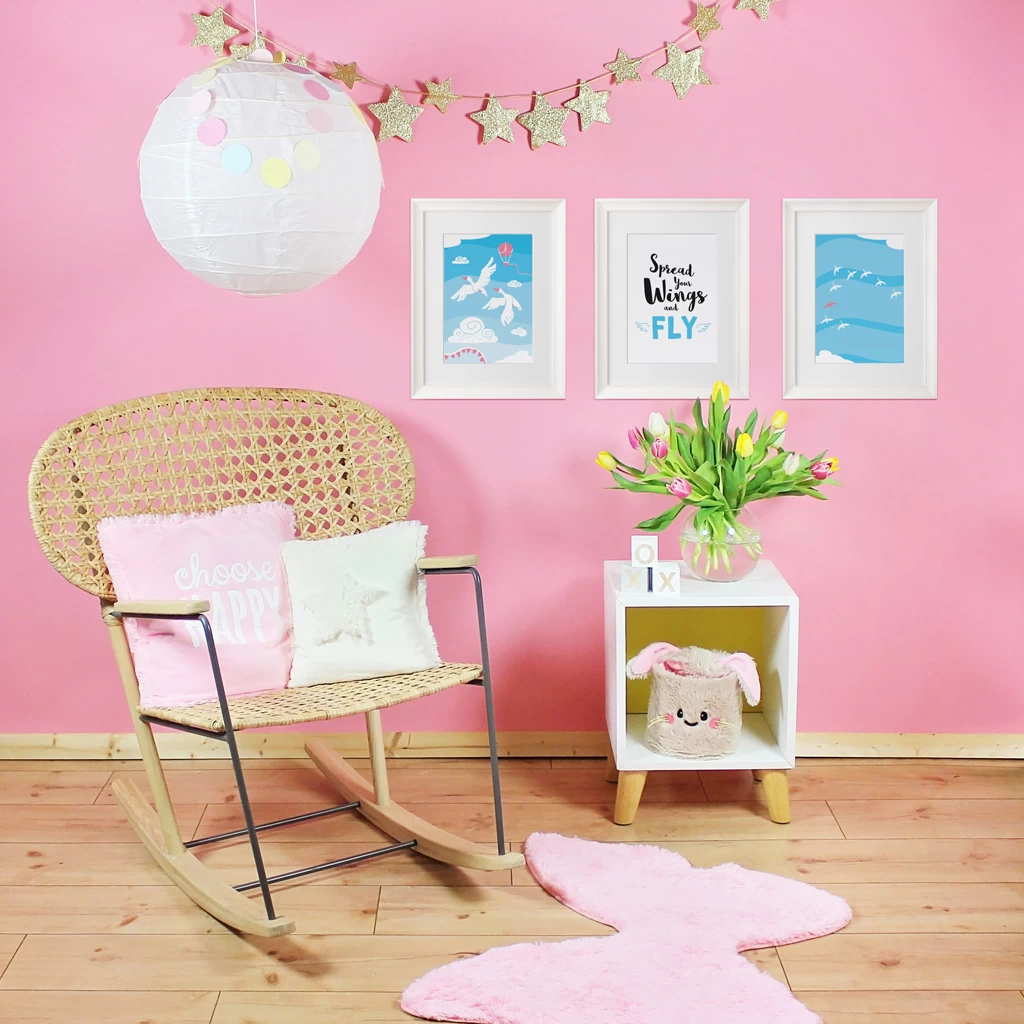 Poster Für Babyzimmer: A4 3er-Set Mit Gänse Illustration Und Spruch "Spread Your Wings And Fly" 4 Poster Für Babyzimmer: A4 3er-Set Mit Gänse Illustration Und Spruch "Spread Your Wings And Fly" – Bild 4
