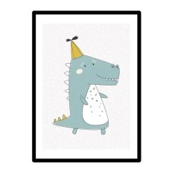 A3 Poster Kinderzimmer Jungen Und Mädchen "Krokodil Mit Hut" 11 A3 Poster Kinderzimmer Jungen Und Mädchen "Krokodil Mit Hut" -Kullaloo poster A3 krokodil 2