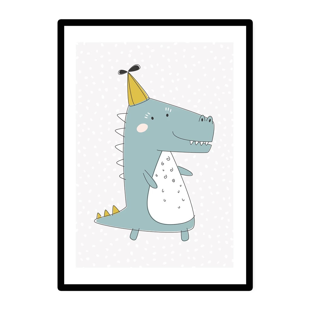 A3 Poster Kinderzimmer Jungen Und Mädchen "Krokodil Mit Hut" 6 A3 Poster Kinderzimmer Jungen Und Mädchen "Krokodil Mit Hut" – Bild 6
