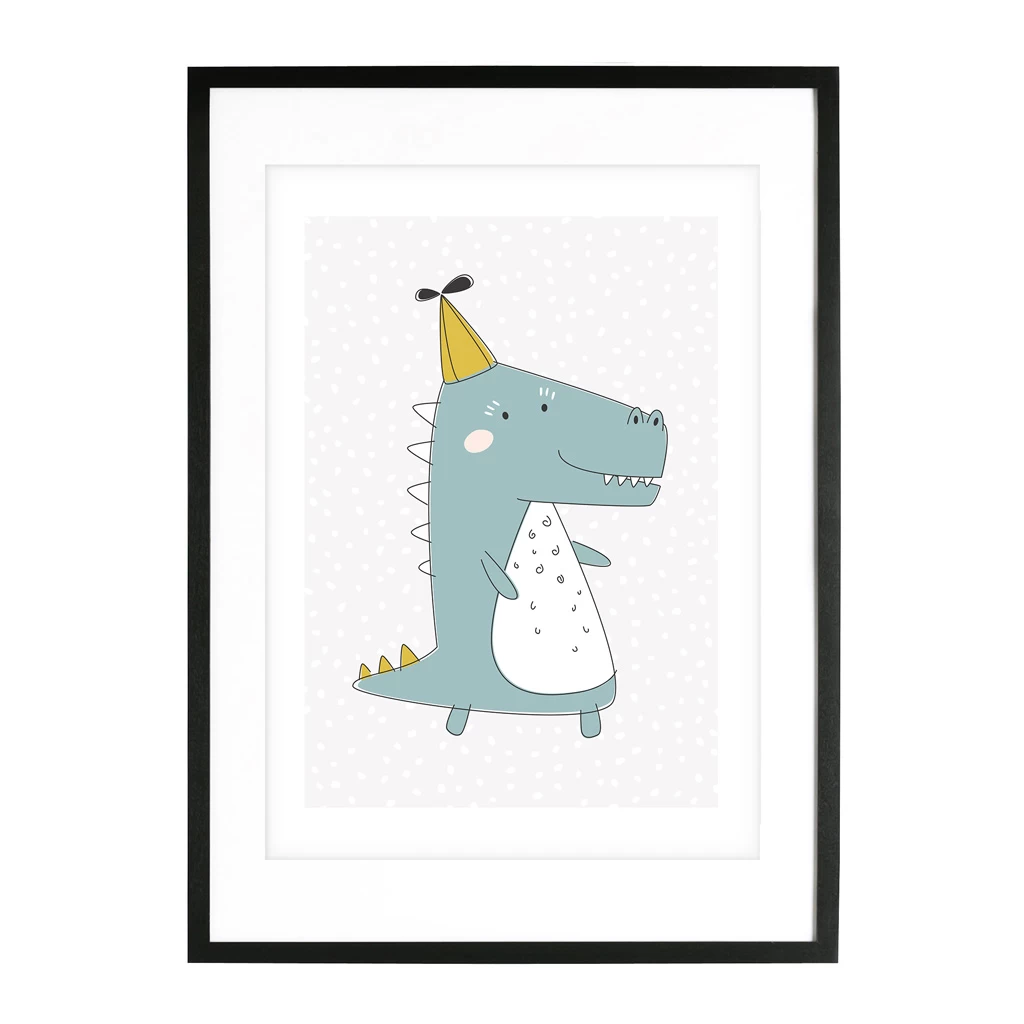 A3 Poster Kinderzimmer Jungen Und Mädchen "Krokodil Mit Hut" 5 A3 Poster Kinderzimmer Jungen Und Mädchen "Krokodil Mit Hut" – Bild 5