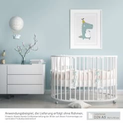 A3 Poster Kinderzimmer Jungen Und Mädchen "Krokodil Mit Hut" 8 A3 Poster Kinderzimmer Jungen Und Mädchen "Krokodil Mit Hut" -Kullaloo poster A3 krokodil 6