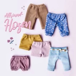 Puppenkleidung Nähen Für Dein Dress Me Bestie ★ Klamotten SUPER BUNDLE ★ (ohne Kuscheltier) -Kullaloo puppenkleidung schnittmuster hosen
